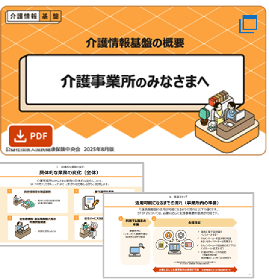 【介護事業所向け】概要資料(PDF:2.09MB) 【介護事業所向け】概要資料(PDF:2.01MB)